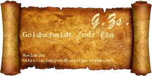 Goldschmidt Zsófia névjegykártya